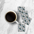 MDF Coasters  4 X 4 INCH |Beautiful Digitally Printed| Set of 4 |floral design 8 k pattern