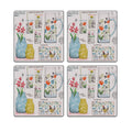 MDF Coasters  4 X 4 INCH |Beautiful Digitally Printed| Set of 4 |floral design waycott 13 pattern