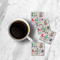 MDF Coasters  4 X 4 INCH |Beautiful Digitally Printed| Set of 4 |floral design waycott 14 pattern