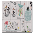 MDF Coasters  4 X 4 INCH |Beautiful Digitally Printed| Set of 4 |floral design waycott 16 pattern