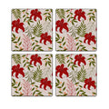 MDF Coasters  4 X 4 INCH |Beautiful Digitally Printed| Set of 4 |floral pattern 32 pattern