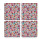 MDF Coasters  4 X 4 INCH |Beautiful Digitally Printed| Set of 4 |floral pattern 39 pattern