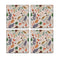 MDF Coasters  4 X 4 INCH |Beautiful Digitally Printed| Set of 4 |floral pattern 50b pattern
