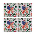 MDF Coasters  4 X 4 INCH |Beautiful Digitally Printed| Set of 4 |floral pattern 55 pattern
