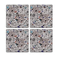 MDF Coasters  4 X 4 INCH |Beautiful Digitally Printed| Set of 4 |floral pattern 60a pattern