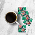 MDF Coasters  4 X 4 INCH |Beautiful Digitally Printed| Set of 4 |floral pattern 60n pattern