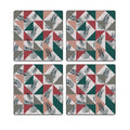 MDF Coasters  4 X 4 INCH |Beautiful Digitally Printed| Set of 4 |floral pattern 60q pattern