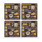 MDF Coasters  4 X 4 INCH |Beautiful Digitally Printed| Set of 4 |food fresh pattern