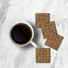MDF Coasters4 X 4 INCH |Beautiful Digitally Printed| Set of 4 |kalamkari pattern