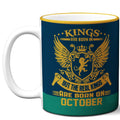 6thCross "kiings_oct" printed Ceramic Tea and Coffee Mug | 11 Oz | Best Gift for Valentine Birthday  Aniiversary