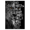 Aluminium Retro Metal Sign Wall Plates Plaque Poster Cafe Wall Art Sign Gift 12 X 8 INCH | lion quote