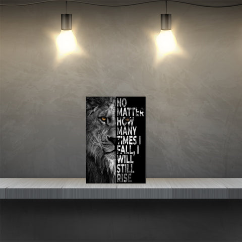 Aluminium Retro Metal Sign Wall Plates Plaque Poster Cafe Wall Art Sign Gift 12 X 8 INCH | lion quote