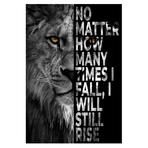Aluminium Retro Metal Sign Wall Plates Plaque Poster Cafe Wall Art Sign Gift 12 X 8 INCH | lion quote