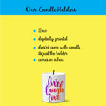 Multi-use candle holder | 11 oz | digitally printed | live laugh  candle holder