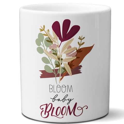 Multi-use hydroponic planter / flower vase | 11 oz | digitally printed | Desktop planter/vase | Home Garden Office Decoration | Best Gift| loom baby planter/vase