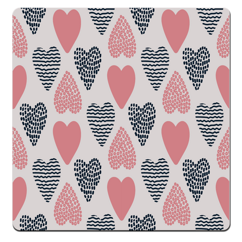 MDF Coasters  4 X 4 INCH |Beautiful Digitally Printed| Set of 4 |love pattern 20 pattern