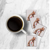 MDF Coasters  4 X 4 INCH |Beautiful Digitally Printed| Set of 4 |mom love giraffe pattern