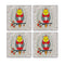 MDF Coasters  4 X 4 INCH |Beautiful Digitally Printed| Set of 4 |owl coffee pattern