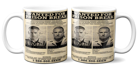 6thCross "prison break" printed Ceramic Tea and Coffee Mug | 11 Oz | Best Gift for Valentine Birthday  Aniiversary