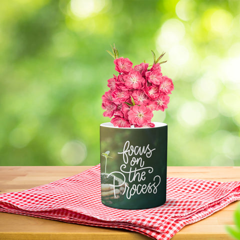 Multi-use hydroponic planter / flower vase | 11 oz | digitally printed | Desktop planter/vase | Home Garden Office Decoration | Best Gift| process planter/vase