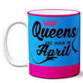 6thCross "queens_april" printed Ceramic Tea and Coffee Mug | 11 Oz | Best Gift for Valentine Birthday  Aniiversary