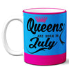 6thCross "queens_july" printed Ceramic Tea and Coffee Mug | 11 Oz | Best Gift for Valentine Birthday  Aniiversary