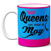 6thCross "queens_may" printed Ceramic Tea and Coffee Mug | 11 Oz | Best Gift for Valentine Birthday  Aniiversary