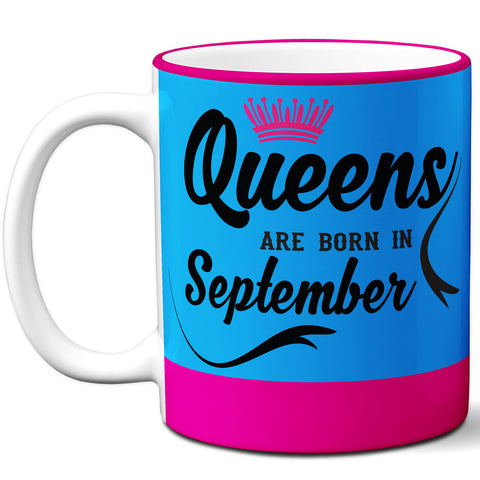 6thCross "queens_sept" printed Ceramic Tea and Coffee Mug | 11 Oz | Best Gift for Valentine Birthday  Aniiversary