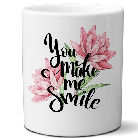 Multi-use hydroponic planter / flower vase | 11 oz | digitally printed | Desktop planter/vase | Home Garden Office Decoration | Best Gift| smile planter/vase
