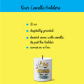 Multi-use candle holder | 11 oz | digitally printed | stronger candle holder