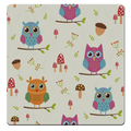 MDF Coasters  4 X 4 INCH |Beautiful Digitally Printed| Set of 4 |sweet owl pattern