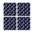 MDF Coasters  4 X 4 INCH |Beautiful Digitally Printed| Set of 4 |warli art blue pattern