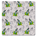 MDF Coasters  4 X 4 INCH |Beautiful Digitally Printed| Set of 4 |warli art green pattern