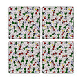 MDF Coasters  4 X 4 INCH |Beautiful Digitally Printed| Set of 4 |warli art green red pattern