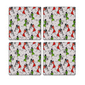 MDF Coasters  4 X 4 INCH |Beautiful Digitally Printed| Set of 4 |warli art multi pattern