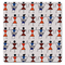 MDF Coasters  4 X 4 INCH |Beautiful Digitally Printed| Set of 4 |warli art orange blue pattern