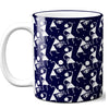 6thCross "worli art blue" printed Ceramic Tea and Coffee Mug | 11 Oz | Best Gift for Valentine BirthdayAniiversary