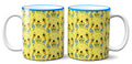 6thCross "worli blue and yellow" printed Ceramic Tea and Coffee Mug | 11 Oz | Best Gift for Valentine Birthday  Aniiversary