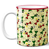 6thCross "worli red and green" printed Ceramic Tea and Coffee Mug | 11 Oz | Best Gift for Valentine BirthdayAniiversary
